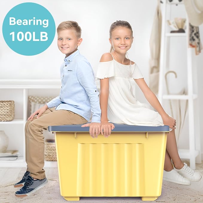 Nazhura Plastic Storage Bin, Stackable and Nestable Storage Boxes