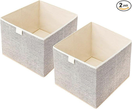Storage Baskets, 11.8-Inch Woven Fabric Bins, Storage Cubes by EITMOW