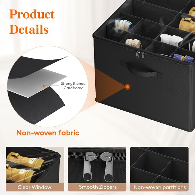 Lifewit Shoe Storage Organizer for Closet Fits 12-16 Pairs, Fabric Large Shoe - Image 3