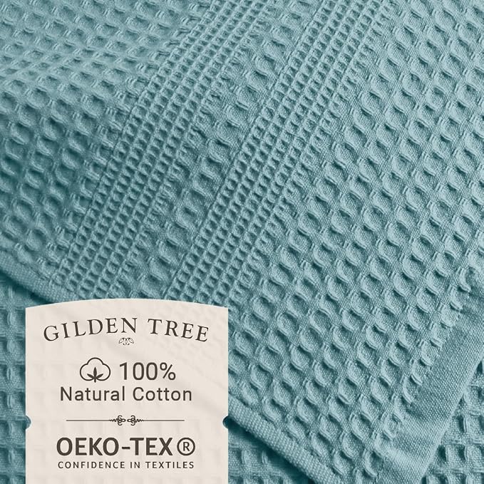 GILDEN TREE Waffle Towel Set Quick Dry Thin | 2 Bath Towels | 2 Hand Towels | 2 - Image 2