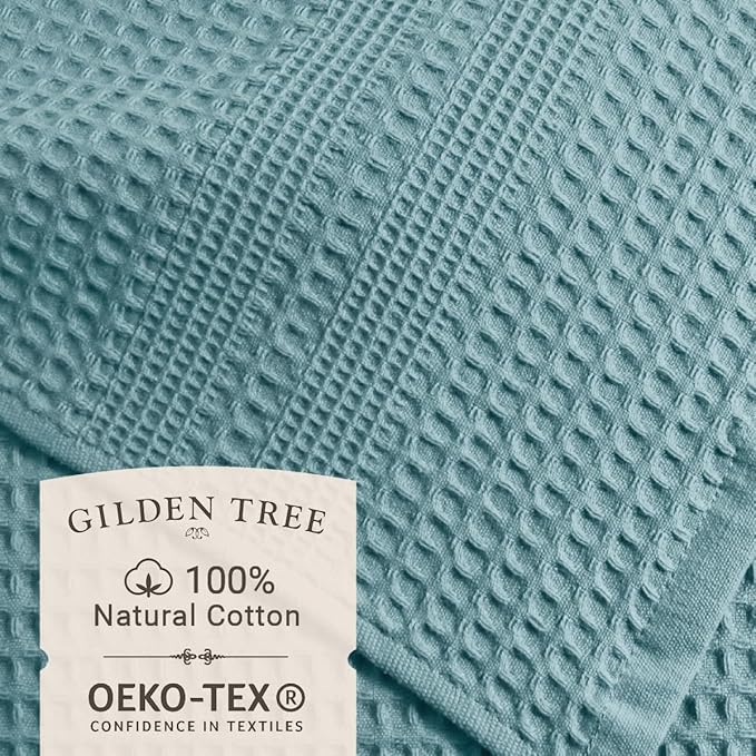 GILDEN TREE Waffle Towels for Bathroom, 100% Cotton Quick Dry Towel, Waffle - Image 2