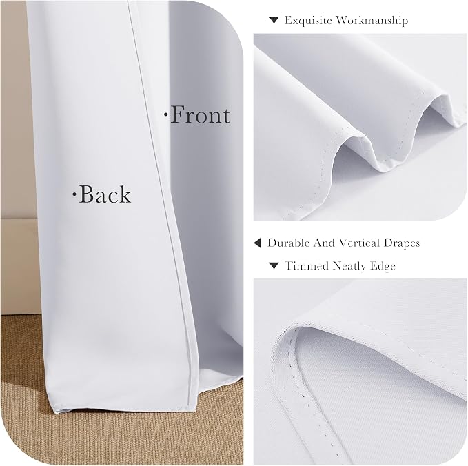 PONY DANCE Pure White Curtain 80 inches Long - Image 5