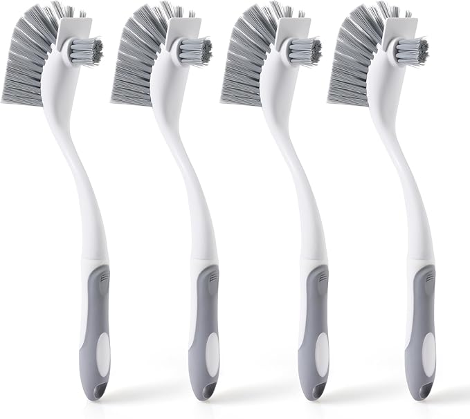 4-Pack Heavy-Duty Dish Scrub Brushes by CLEANHOME