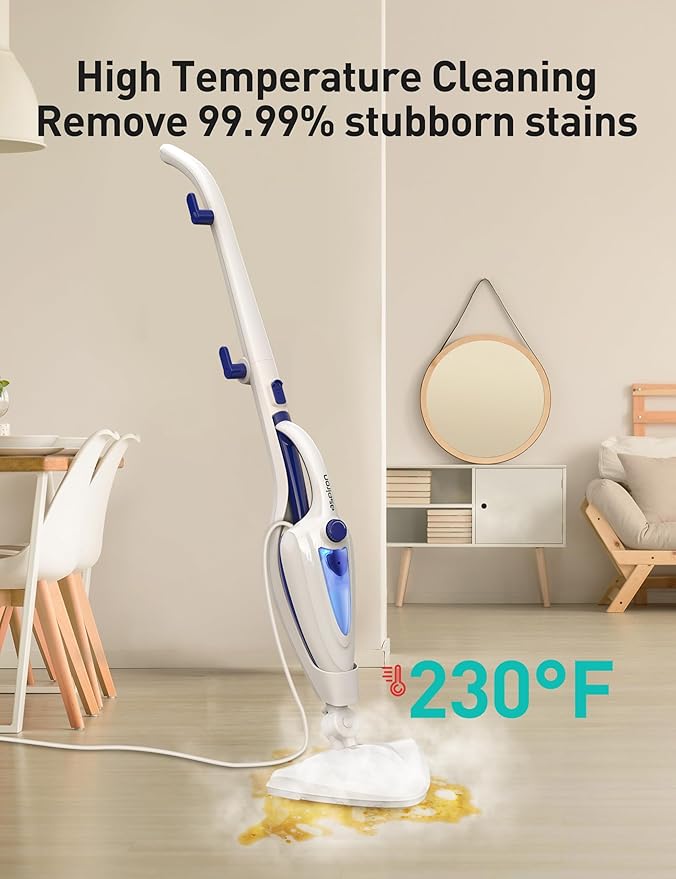 12-in-1 Steam Mop, Fast 15-Sec Heat-Up, 1500W Detachable Handheld Steam Cleaner - Image 2