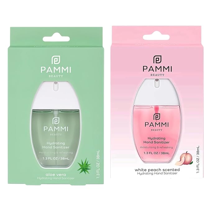 PAMMI Power Mist Hydrating Hand Sanitizer Spray, Portable Travel Size Pocket by PAMMI