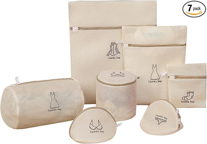 Mesh Laundry Wash Bags Set, 7 Piece Set of Laundry Bags by XHQHSZ