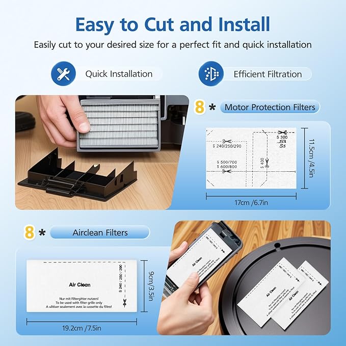 8 Pack AirClean Filters & Motor Protection Filters Compatible - Image 5