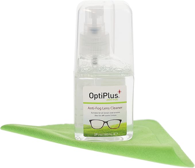 OptiPlus Anti-Fog Lens Cleaning Spray Kit l Cleaning Spray and Microfiber Cloth - Image 3