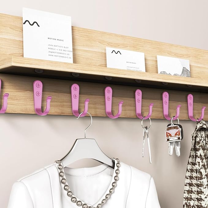 20PCS Wall Hooks for hanging, Metal Wall Hooks for Coats, Coat hooks for Wall - Image 7