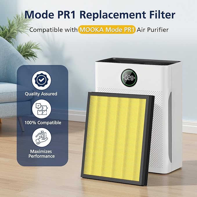 PR1 Replacement Filter for Mooka PR1 Air Purifier for Home Large Room up to - Image 2