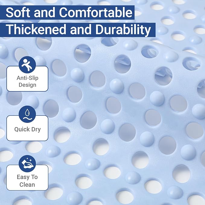 Non Slip Bathtub Mat and Shower Mat 31x17 inch, Bath Mat - Image 5