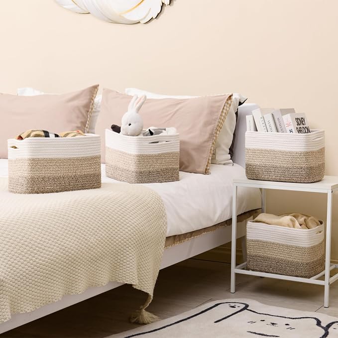Shelf Baskets for Organizing, Storage Baskets for Shelves, Woven Baskets for - Image 6