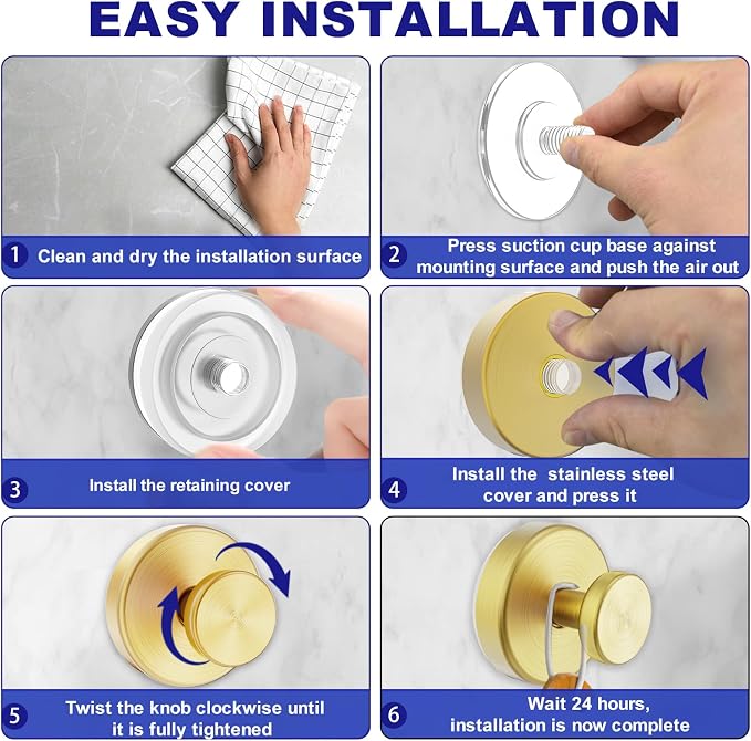 Suction Cup Hooks for Shower, Towel Hooks for Bathroom Window Glass, Bath Robe - Image 4