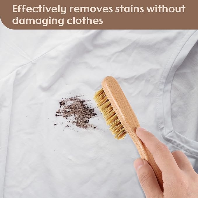 3 Pcs Wood Laundry Stain Brush Stain Remover Brushes - Image 2