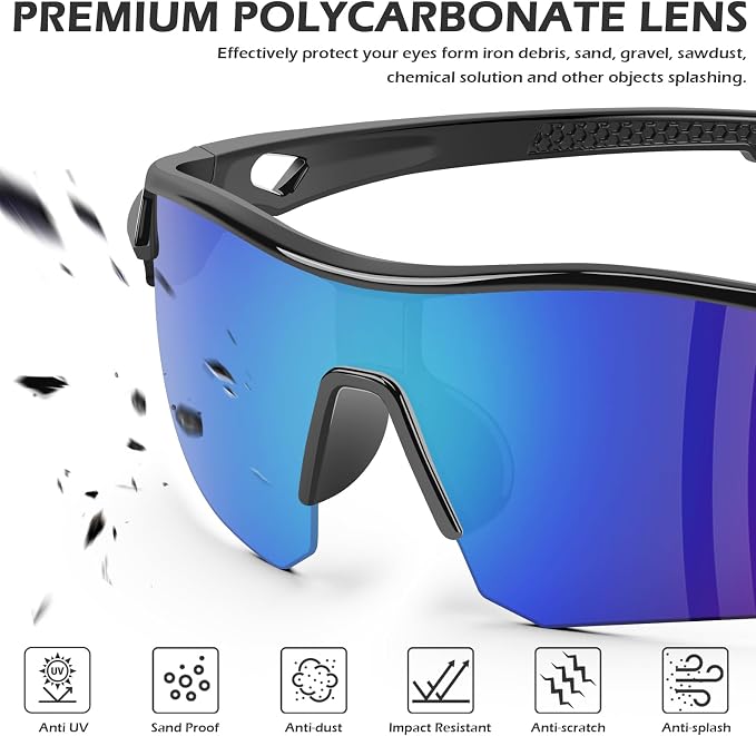 OXG 12 Pack Safety Glasses for Men Women, ANSI Z87.1 Safety Goggles Impact - Image 3
