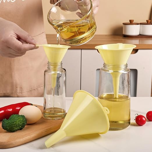 Plastic Kitchen Funnel Set of 3, Round Kitchen Funnels - Image 6