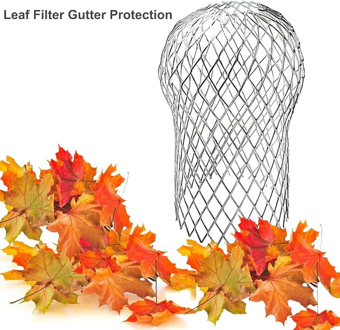 6 Pack Downspout Guard Filter, Gutter Downspout Guard Gutter Guard Strainer - Image 7