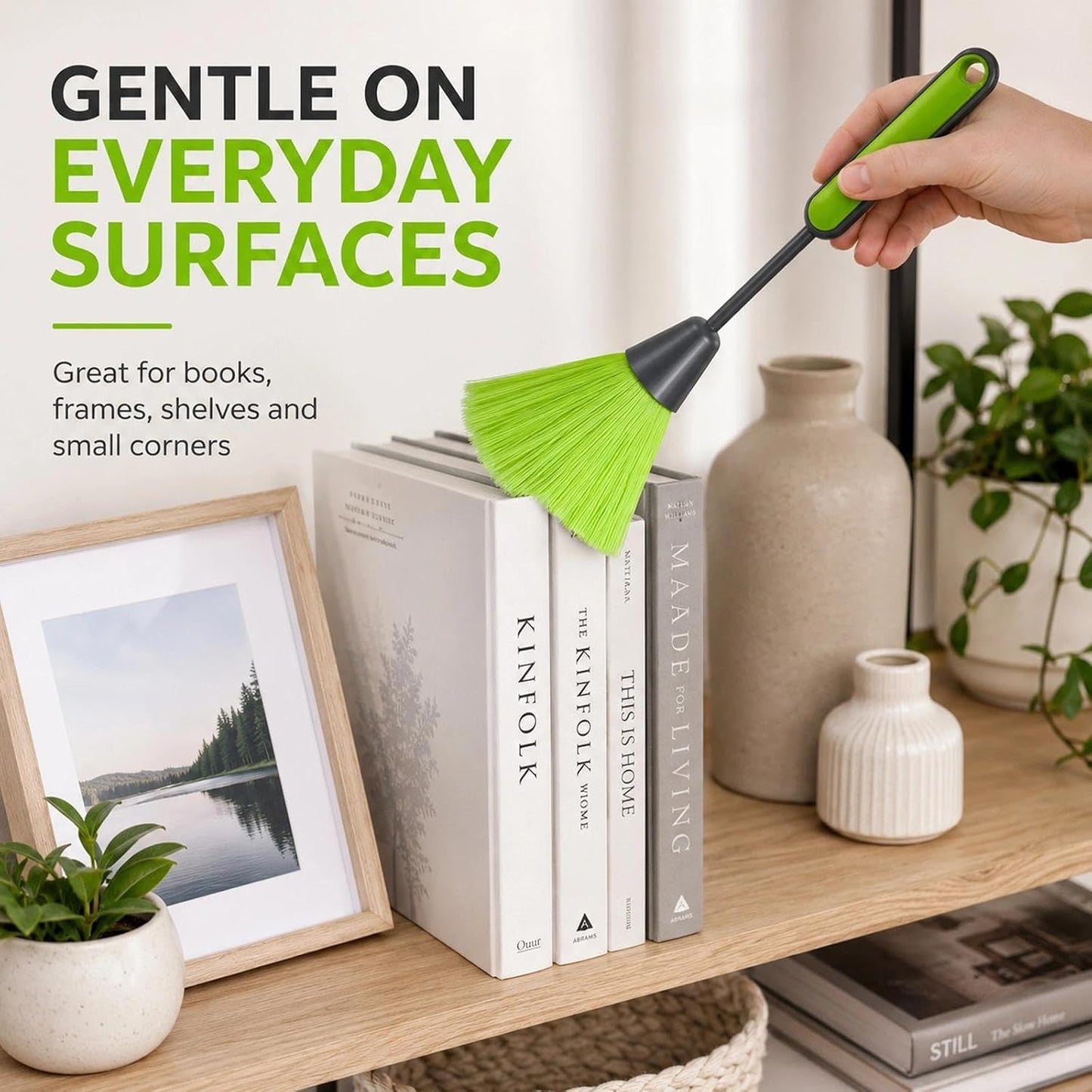 Mini Microfiber Duster for Desk and Office Electronics Keyboard Laptop Books Photo Frames Quick Cleaning Tool Lightweight Handy Home Office Travel