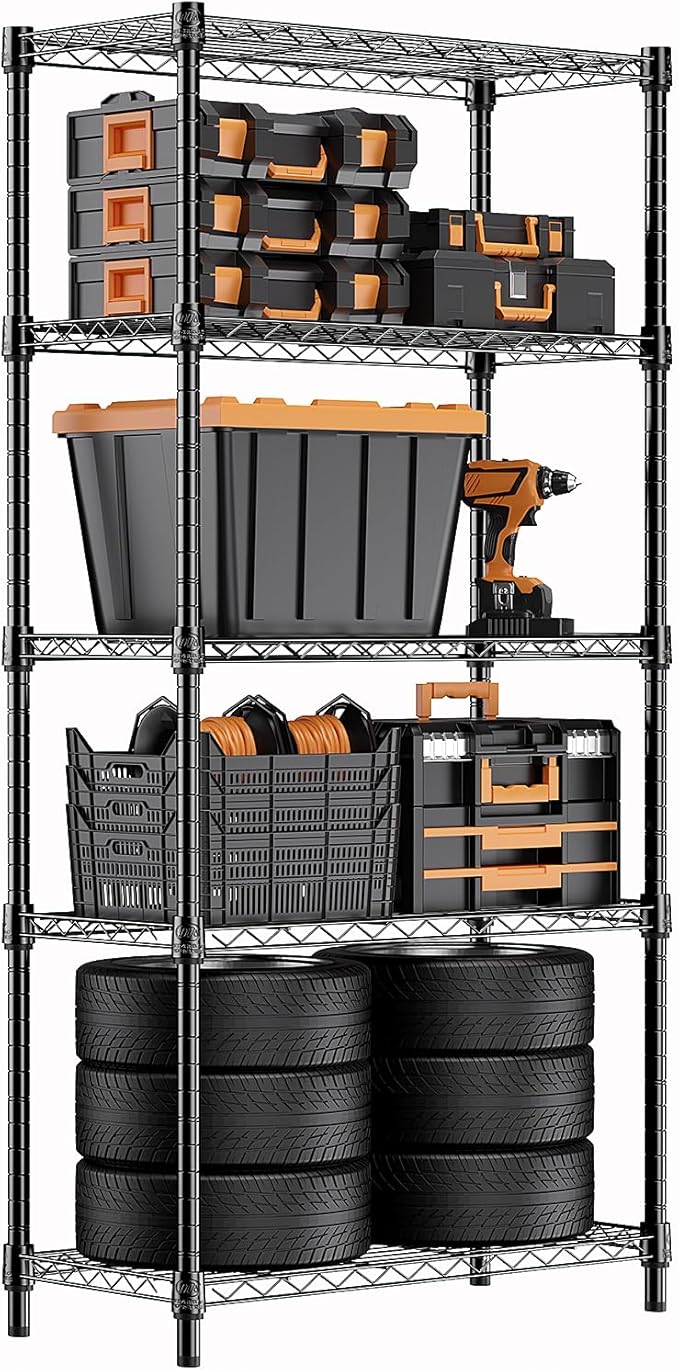 1250 lbs Storage Shelving Utility Shelving Unit 5-Tier Utility Shelving Unit by MEIGAOPLASTICANDMETALHKCOLIMITED