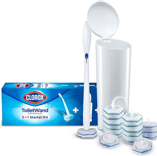 CLOROX ToiletWand Toilet Bowl Cleaner- Toilet Brush, Storage Caddy and 16 by Clorox