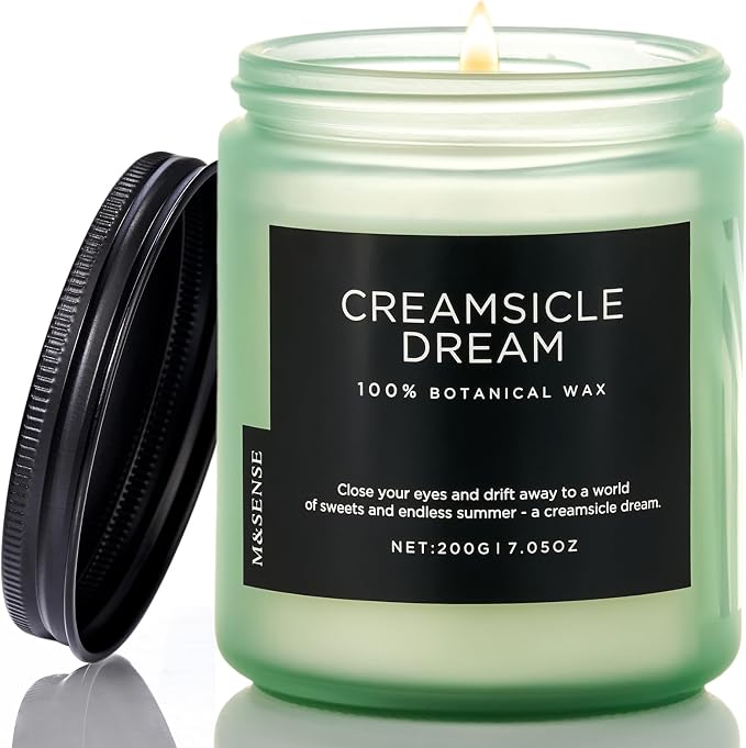 M&SENSE Orange Creamsicle Scented Candle, 7.05oz 50 Hours Slow Burning Non by MSENSE