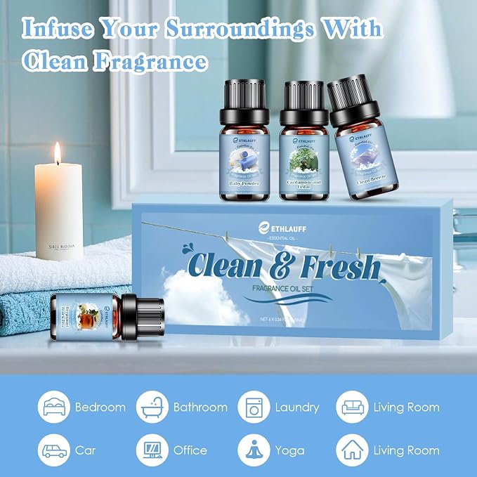 Clean Essential Oils Set, Laundry Collection Essential Oils Set, Use - Image 8