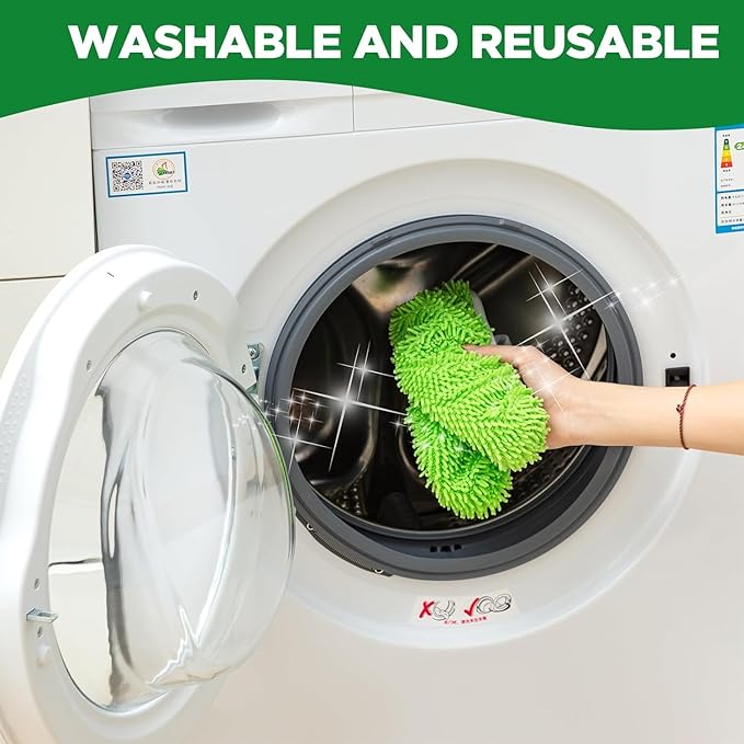 8PCS Reusable Microfiber Mop Pads Washable Wet Pads Compatible - Image 6
