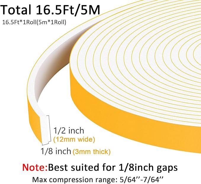 Weather Stripping Door Seal Strip, High Density Foam Sealing Strip, Door Seal - Image 5