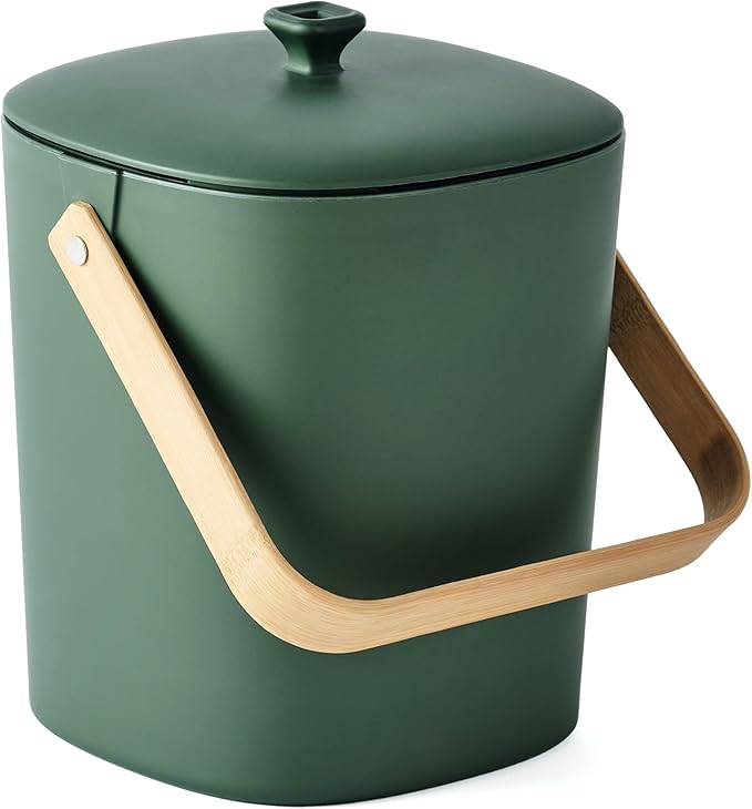 Bamboozle Countertop Compost Bin Kitchen | 1 Gallon | Odorless Composting Bin by Bamboozle