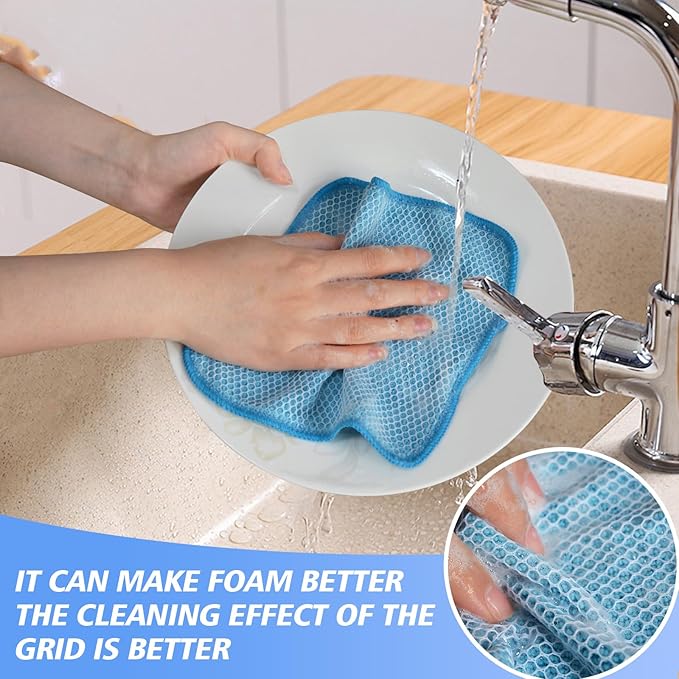 KinHwa Kitchen Washcloths for Dishes Absorbent Microfiber Dish Cloths Quick Dry - Image 2