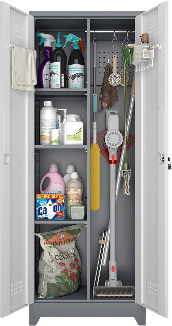 Broom Closet, Metal Storage Cabinet by STEELIST