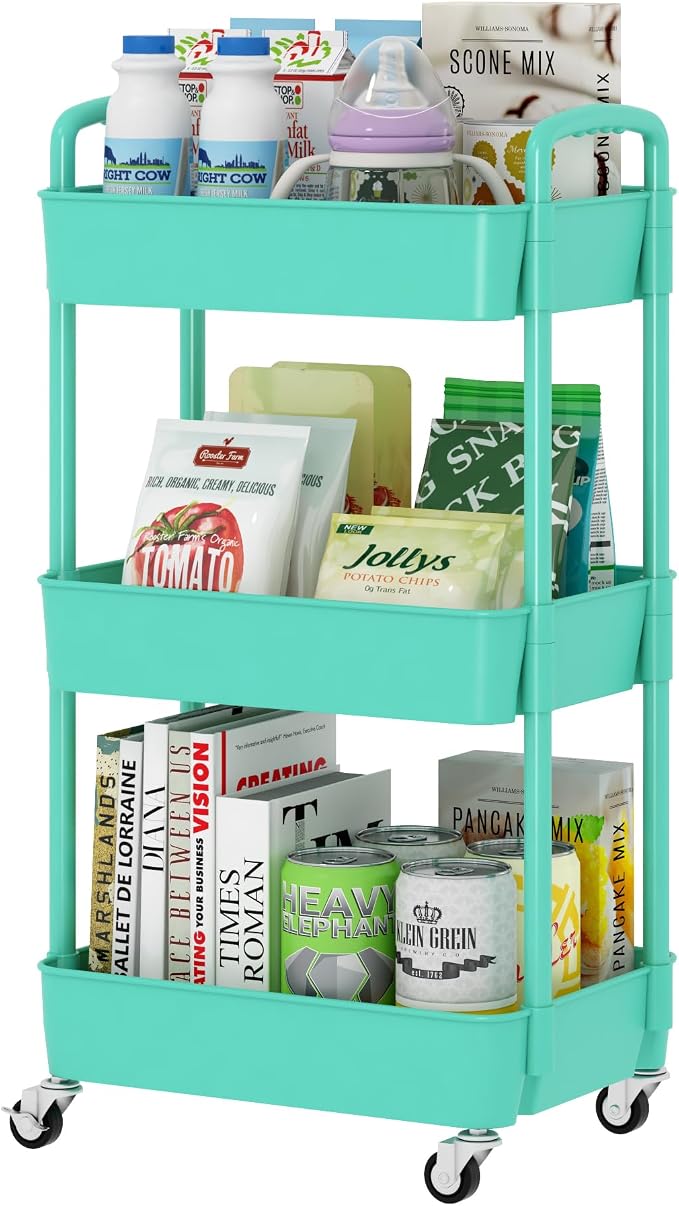 Sywhitta 3-Tier Plastic Rolling Utility Cart - Image 7