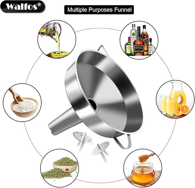 Walfos Extra Large Stainless Steel Funnel - Image 6