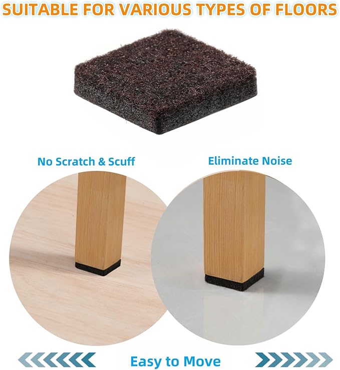 Furnigear Felt Furniture Pads for Hardwood Floors - Image 3