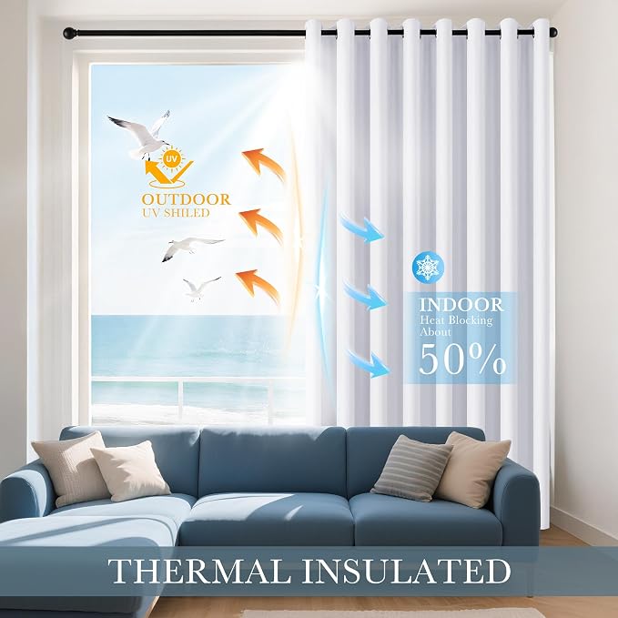 PONY DANCE Curtains White Short - Image 3