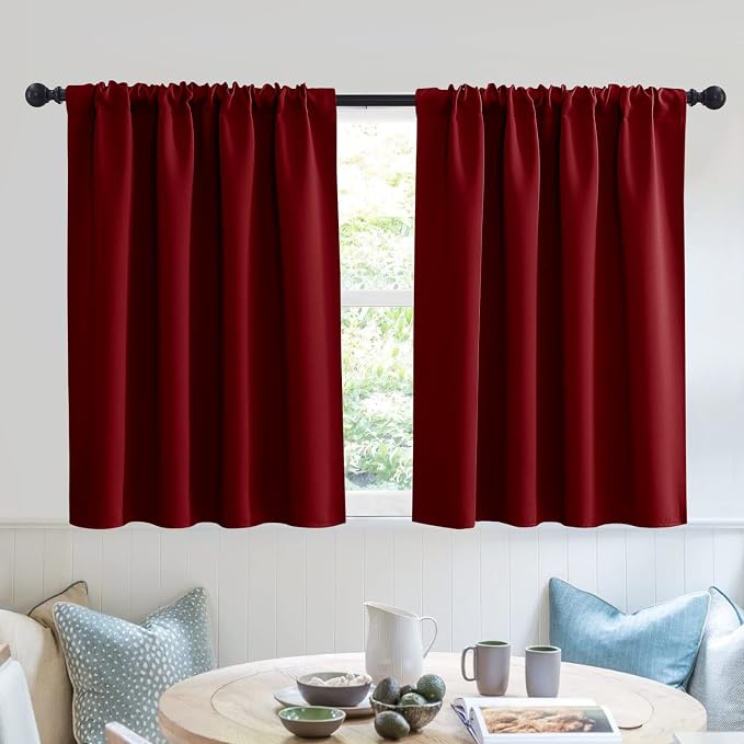 RYB HOME Short Curtains Blackout by RYBHOME