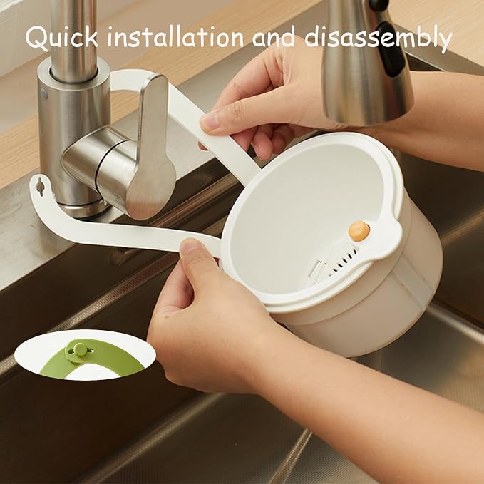 Sink Strainer Basket, Hanging Kitchen Sink Strainer Basket, Press to Dump - Image 5