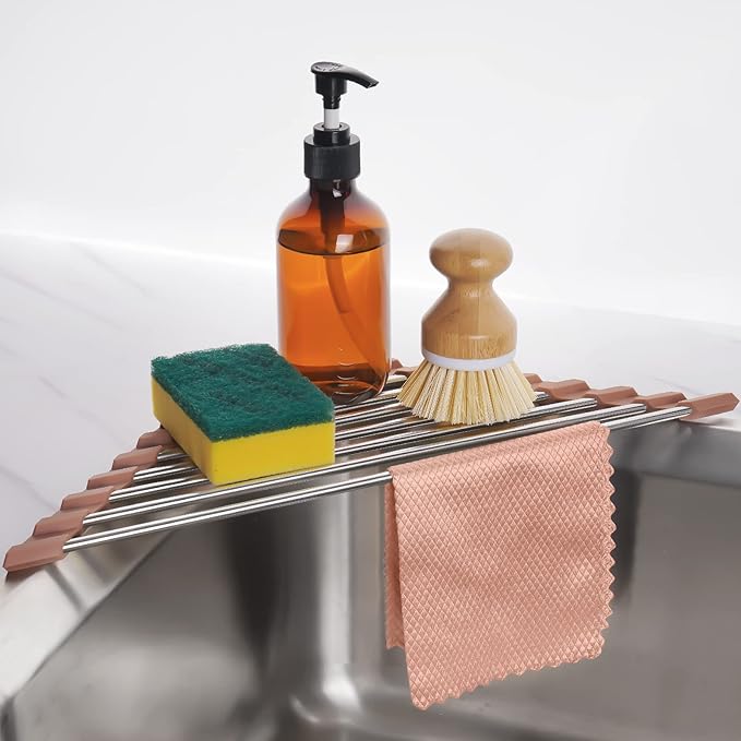 Tomorotec Triangle Roll-Up Dish Drying Rack by Tomorotec