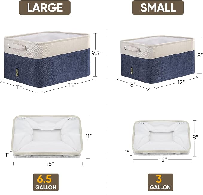 BALEINE 2 Pack Fabric Storage Bins - Image 2