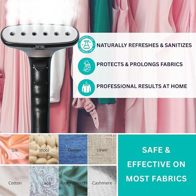 True & Tidy Heavy Duty Commercial Full Size Standing Garment Steamer - Image 6