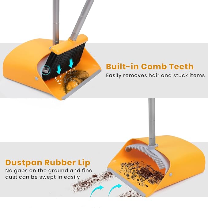 TreeLen Broom and Dustpan Set, Stand Up Broom and Dustpan - Image 6