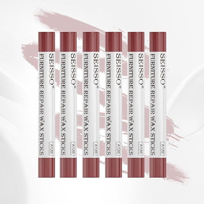 SEISSO Wood Filler Sticks- 6 Pcs, Furniture Repair Wax Crayons, Furniture by SEISSO
