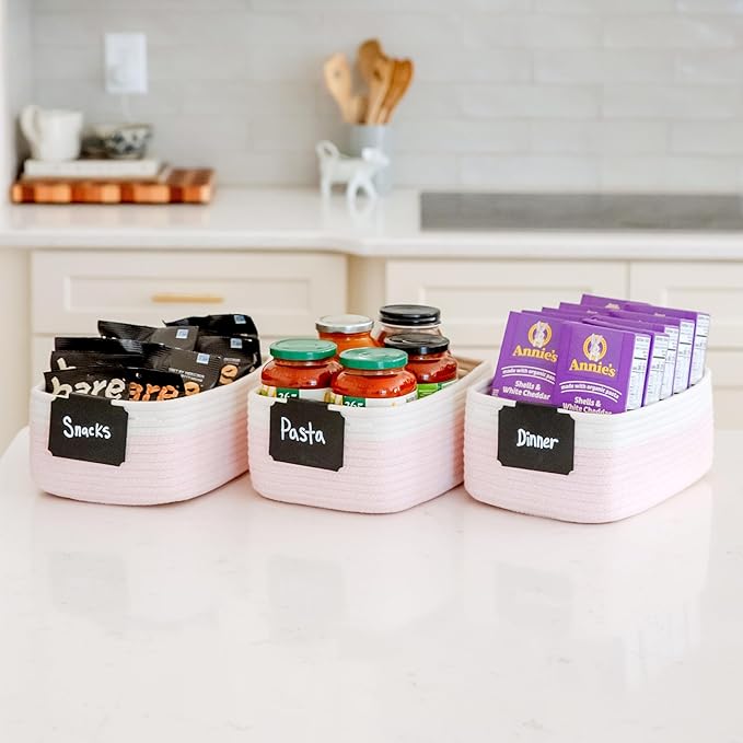 NaturalCozy 11.8"x8"x4.5” Rectangle Storage Baskets - Image 5