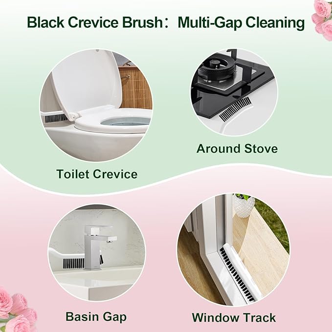Hard Bristle Crevice Cleaning Brush & Non Scratch Soft Scrub Brush Set - Image 6