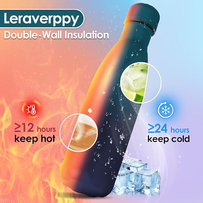 17oz Cola-Bottle Shaped Stainless Steel Leak-proof Water Bottle, Double Wall - Image 3