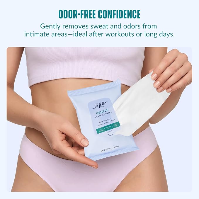 Large Feminine Wipes for Women, pH Balanced Soft Gentle Soothing Unscented - Image 3