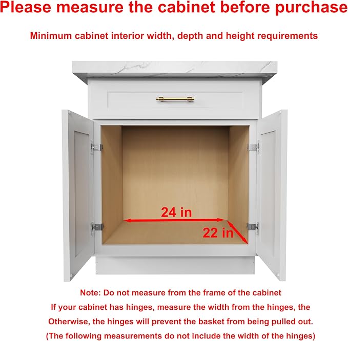Pull Out Cabinet Organizer, Heavy-Duty Slide Out Shelf, Wood and Wire Basket - Image 3