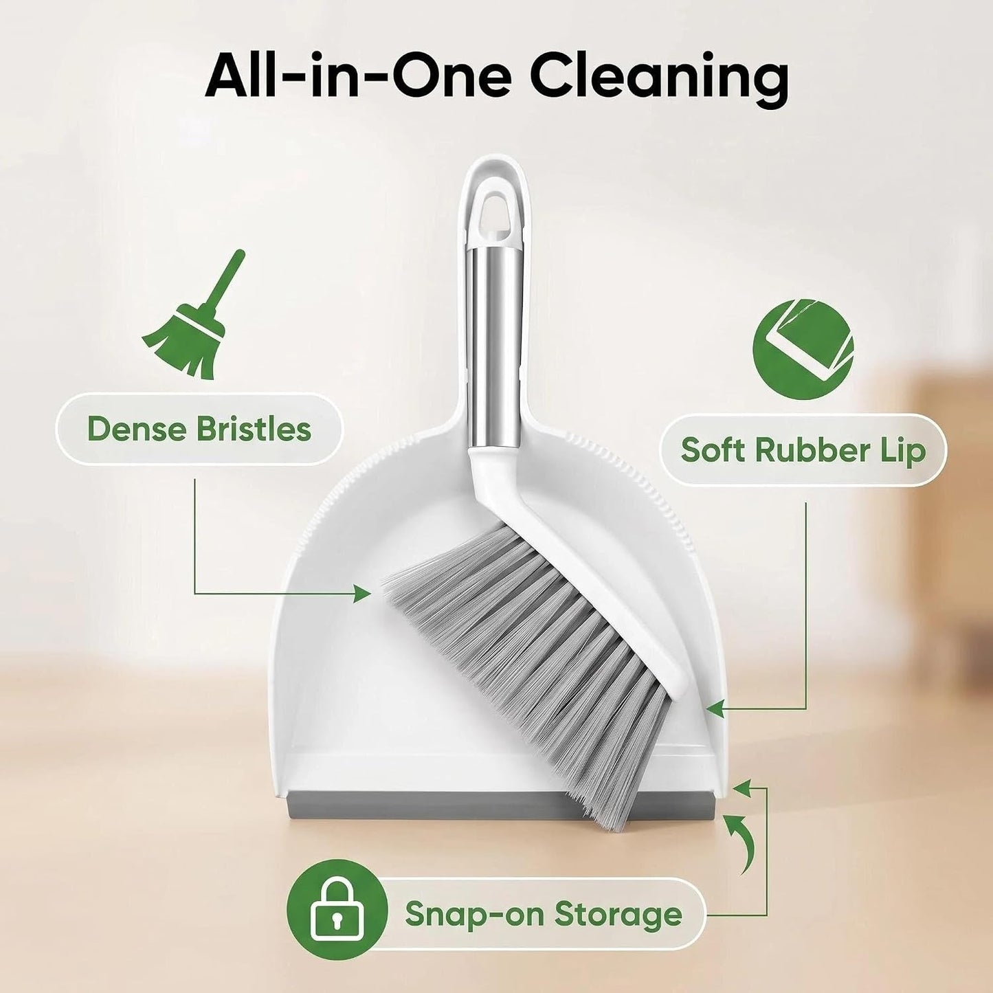 Mini Hand Broom and Dustpan Set, Small Brush Dustpan Kit for Home Desktop Kitchen Keyboard Pet Area Cleaning