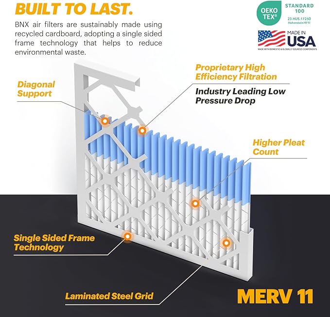 BNX TruFilter 14x20x1 Air Filter MERV 11 - Image 4