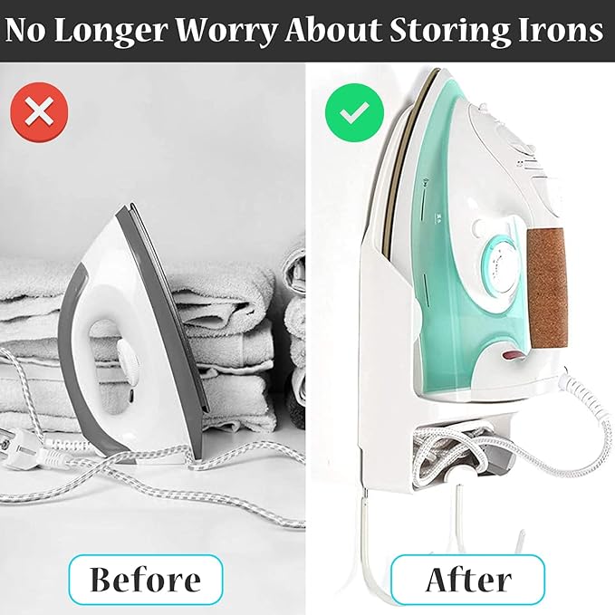 Ironing Board Hanger Wall Mount Electric Iron Holder Ironing Board Rack - Image 2